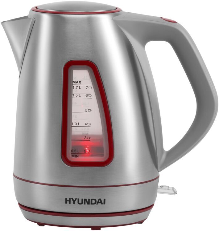 Чайник Hyundai Hyundai HYK-S3601 серебристый/красный